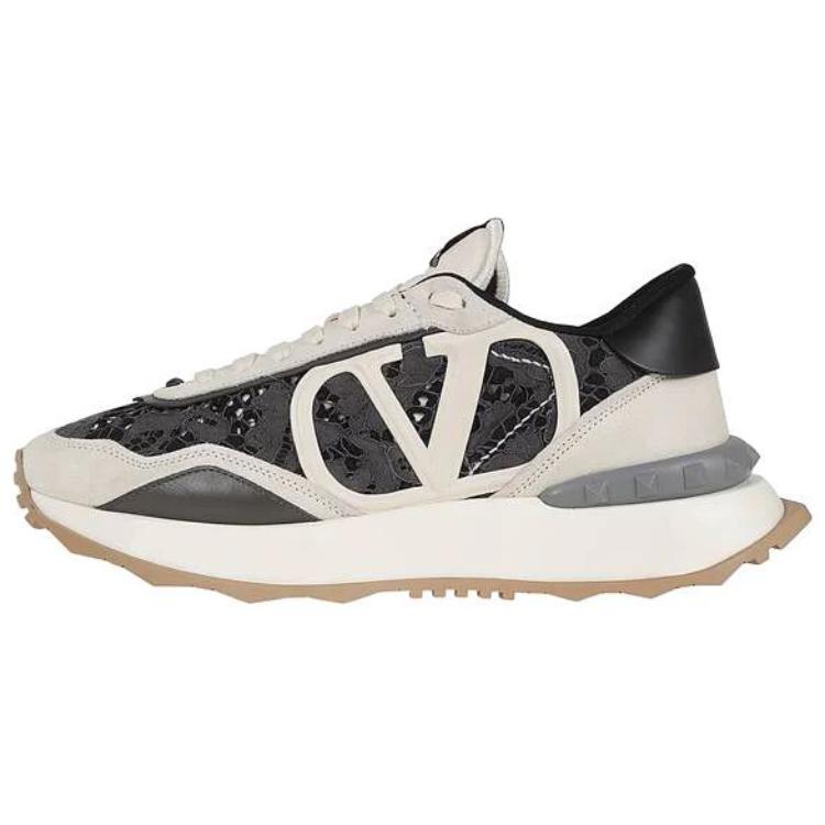 Женские кроссовки Valentino Lacerunner (черно-белые)