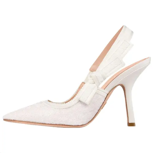 DIOR J'Adior Slim Heel High Heels 10cm Women's White