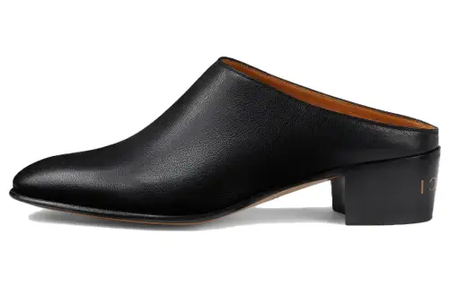 GUCCI Closed Toe Slippers 4.5cm Men's Black