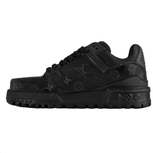 LOUIS VUITTON Trainer Maxi Low top Skateboard Shoes Men's Black