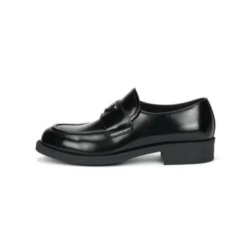 PRADA Triangle Logo Slip On Loafers
