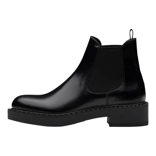 PRADA Ankle Length Chelsea Boots Women's Black