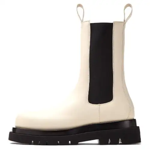 Bottega Veneta Lug Chelsea Boots Men's Sea Salt Color