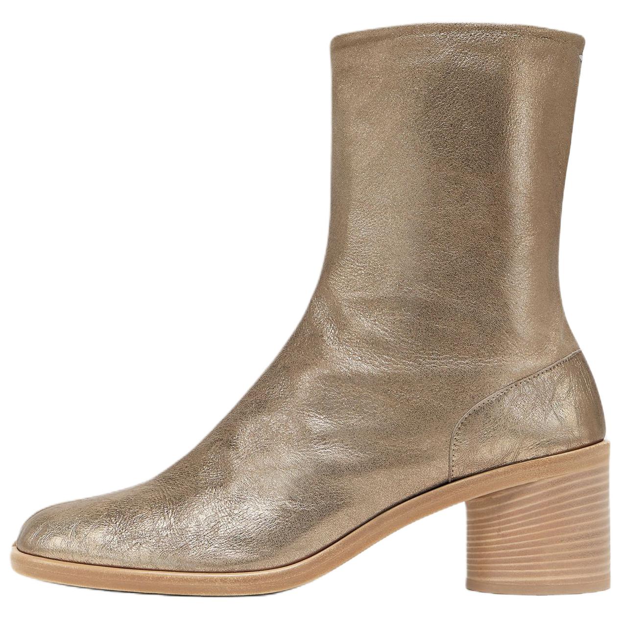 Женские ботильоны Maison Maison Margiela Tabi (золотые)