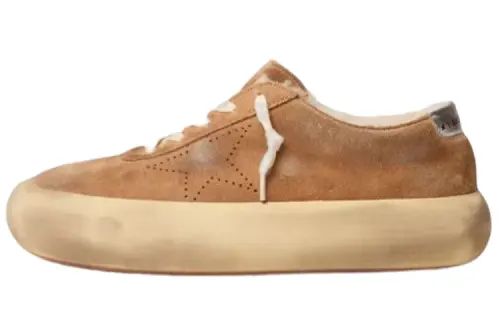 Golden Goose Space Star Suede Skateboard Shoes Women's Brown