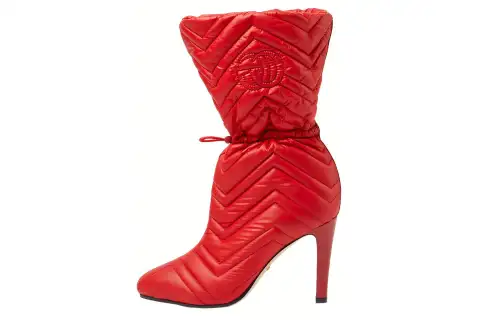 GUCCI Gg Matelasse 95mm Boots Rot Women's