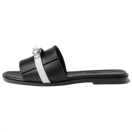 HERMES Giulia Slide Slippers Women's Black