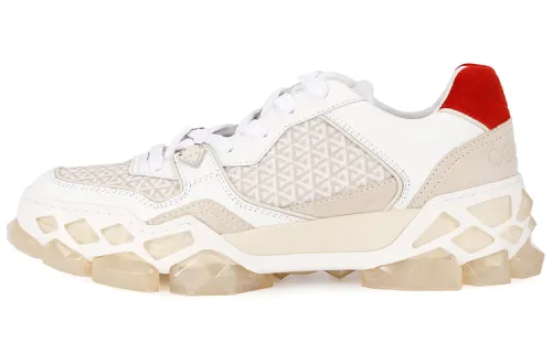 Jimmy Choo Diamond X Trainer/F Comfortable And Trendy Low top Casual Shoes Women's White