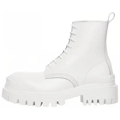 Balenciaga Strike Lace Up Boot 'White' Women's