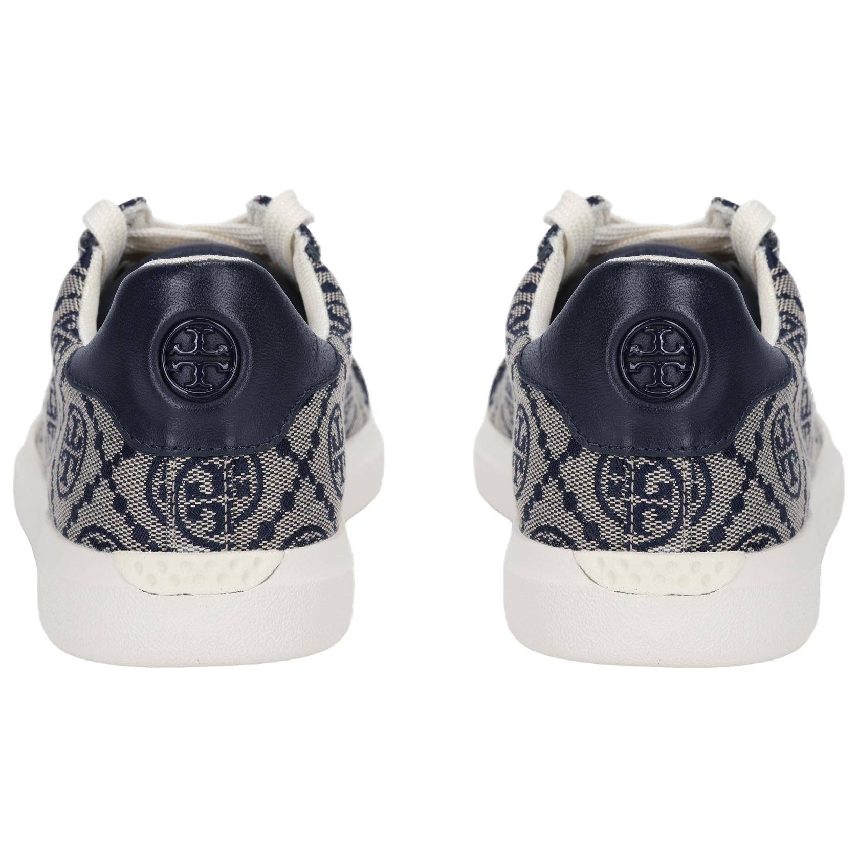 TORY BURCH T Monogram Court Slip Resistant Low top Stylish Skateboarding Shoes Women's Blue
