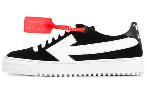 OFF WHITE Arrow Lace Up Low top Skateboard Shoes Women's Black