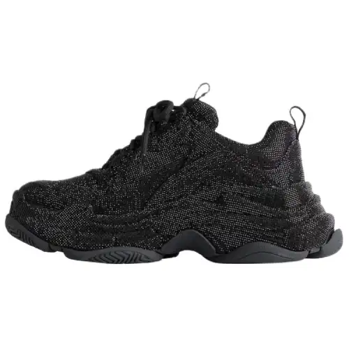 Balenciaga Triple S Low top Casual Shoes Men's Black