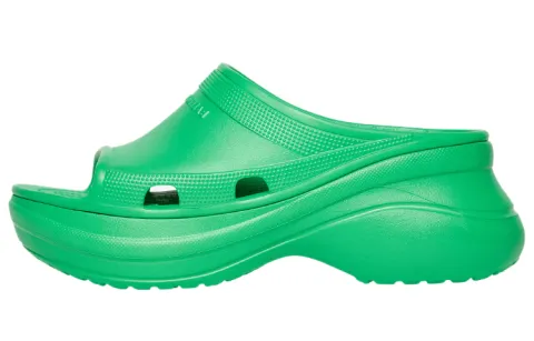 Balenciaga X Crocs Pool Slide Sandals Green Women's