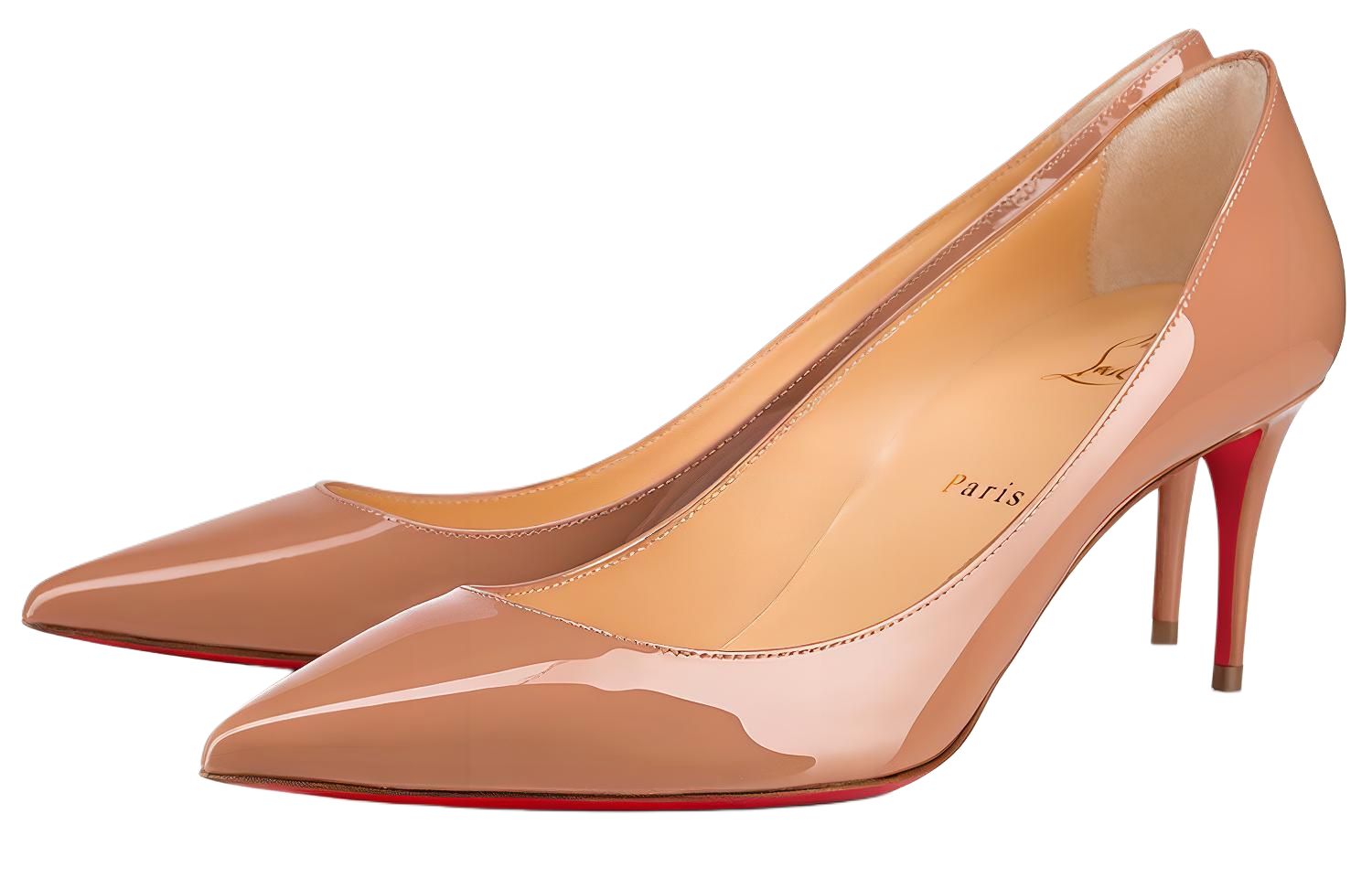 CL Slim Heel High Heels 7cm Women's Apricot