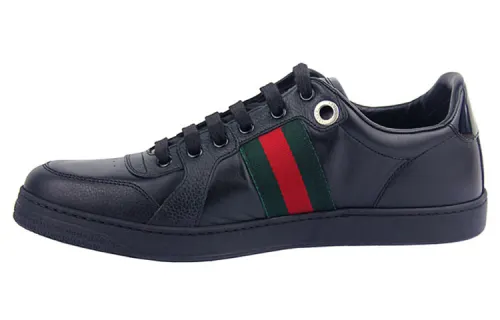 GUCCI Coda Web Stripe Low 'Black'
