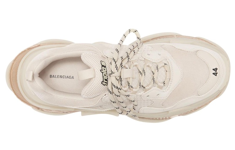 Мужские кроссовки Balenciaga Triple S Clear Sole (бежевые) — фото 4