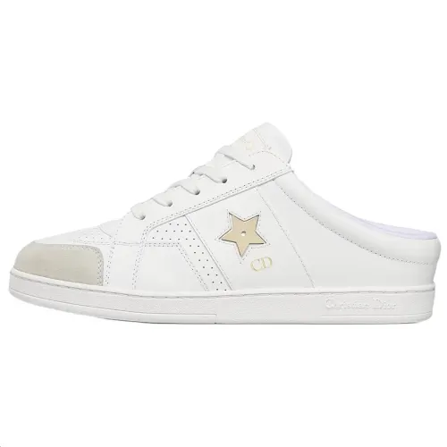 DIOR Star Closed Toe Slippers Women's White