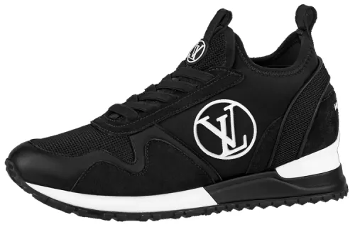 LOUIS VUITTON Run Away Sneakers 'Black With White Logo' Women's