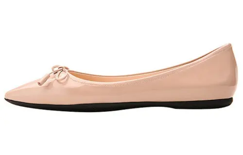 PRADA Leather Casual Shoes Women's Apricot