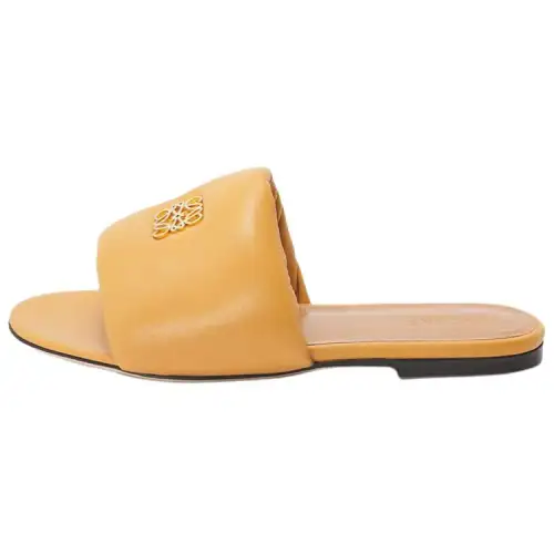 LOEWE Women's Anagram Padded Slide 'Desert'