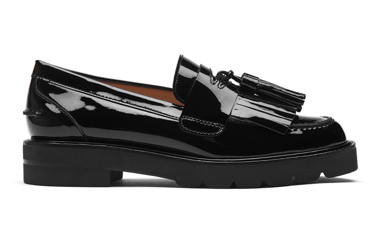 stuart weitzman Parker Patent-leather Loafers