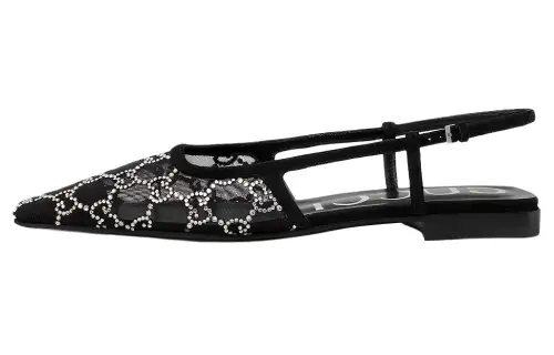 GUCCI GG Crystal-embellished Ballerina Shoes