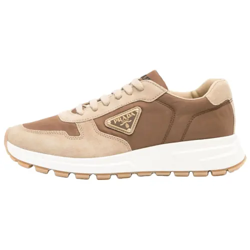 PRADA Suede Low top Casual Shoes Men's Brown