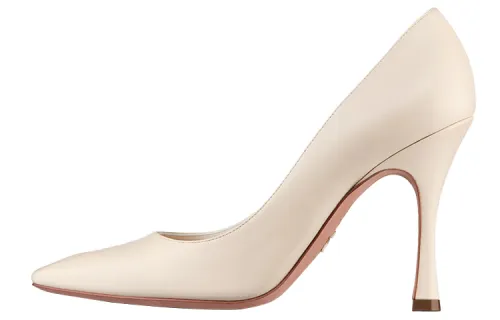 DIOR Attract Minimalist Fashion Slim Heel High Heels 10cm Women's Skin