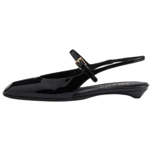 PRADA Patent Leather Casual Shoes Women's Black