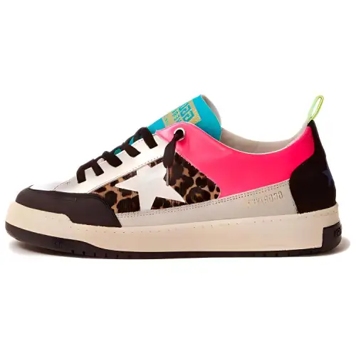Golden Goose Yeah Low top Stylish Skateboarding Shoes Women's Fuchsia