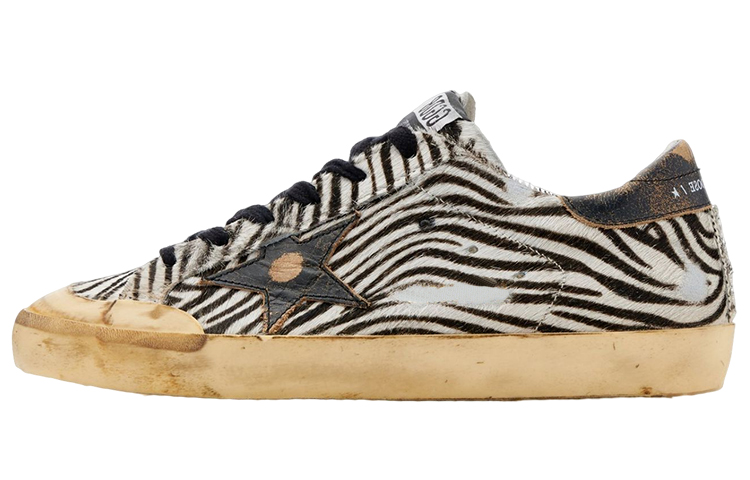 Женские кеды Golden Goose Super-Star (черно-белые)