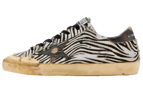 Golden Goose Super Star Leather Stylish Skateboarding Shoes Women's Black