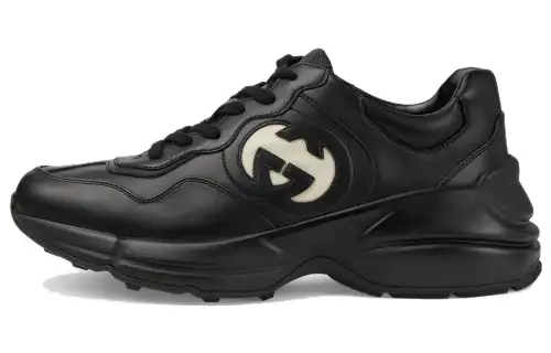 Gucci Wmns Rhyton Sneaker 'Black Ivory' Women's