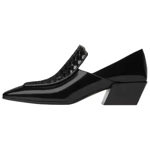 Bottega Veneta VENTURA Calfskin Casual Shoes 4cm Women's Black
