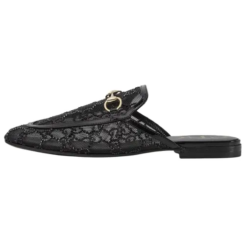 GUCCI Closed Toe Slippers 1cm Women's Black