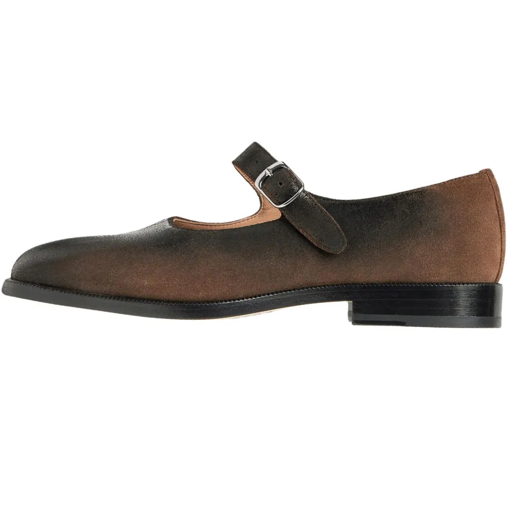 Maison Margiela Tabi Flat Mary Jane Shoes 1.9 Cm Women's Brown