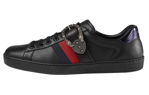 Gucci Ace Low 'Dionysus Buckle - Black'
