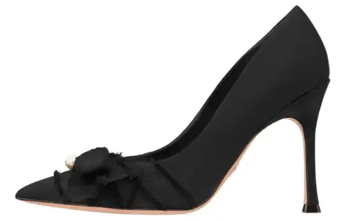 DIOR Adiorable Corduroy Slim Heel High Heels 10cm Women's Black