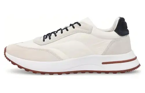 Loro Piana Week End Walk Leather Low top Casual Shoes Men's White