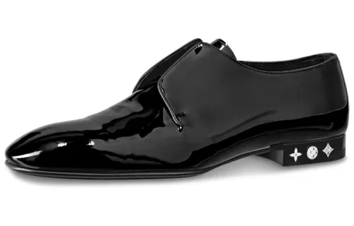LOUIS VUITTON Opera Top Grain Cow Leather Casual Shoes Men's Black