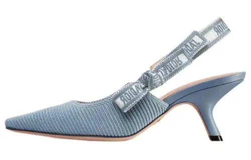 DIOR J'Adior Chunky Heel High Heels 6.5cm Women's Blue