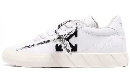 OFF WHITE Vulc Eco Canvas Low White Black Women's