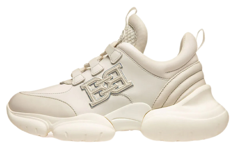 BALLY Maily Textile, Leather Fashion Mid top Chunky Sneakers Women's Gray White
