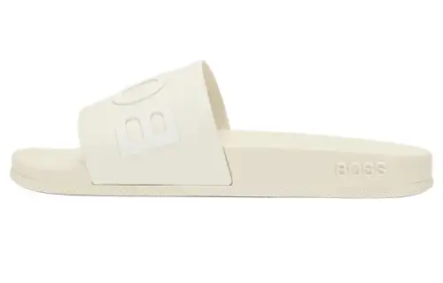 HUGO BOSS Slip Resistant Slide Slippers Men's White