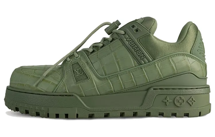 LOUIS VUITTON Lv Trainer Maxi Sneaker Khaki