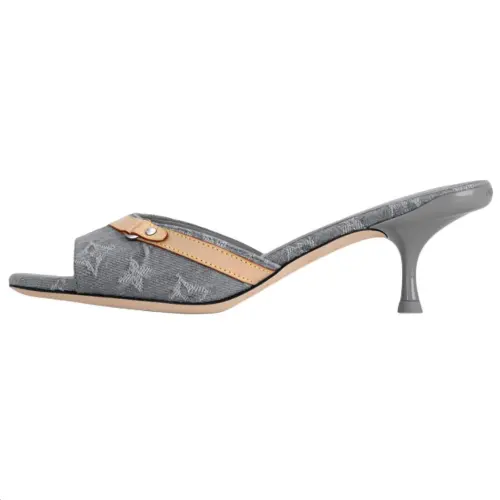 LOUIS VUITTON 6AM Slide Slippers Women's Gray