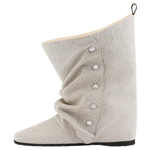 LOUIS VUITTON Nomad Sheepskin Short Snow Boots Women's Beige