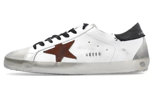 Golden Goose Super-Star White Brown Suede Patch