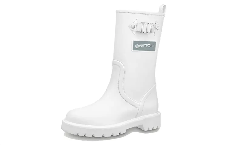 LOUIS VUITTON Territory Flat High Boots 'White' Women's