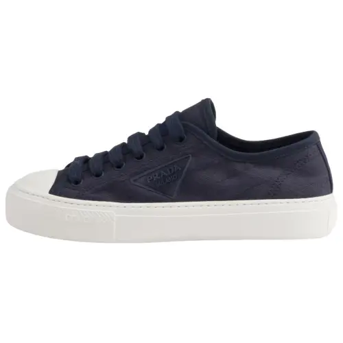 PRADA Triangle-logo Canvas Sneakers